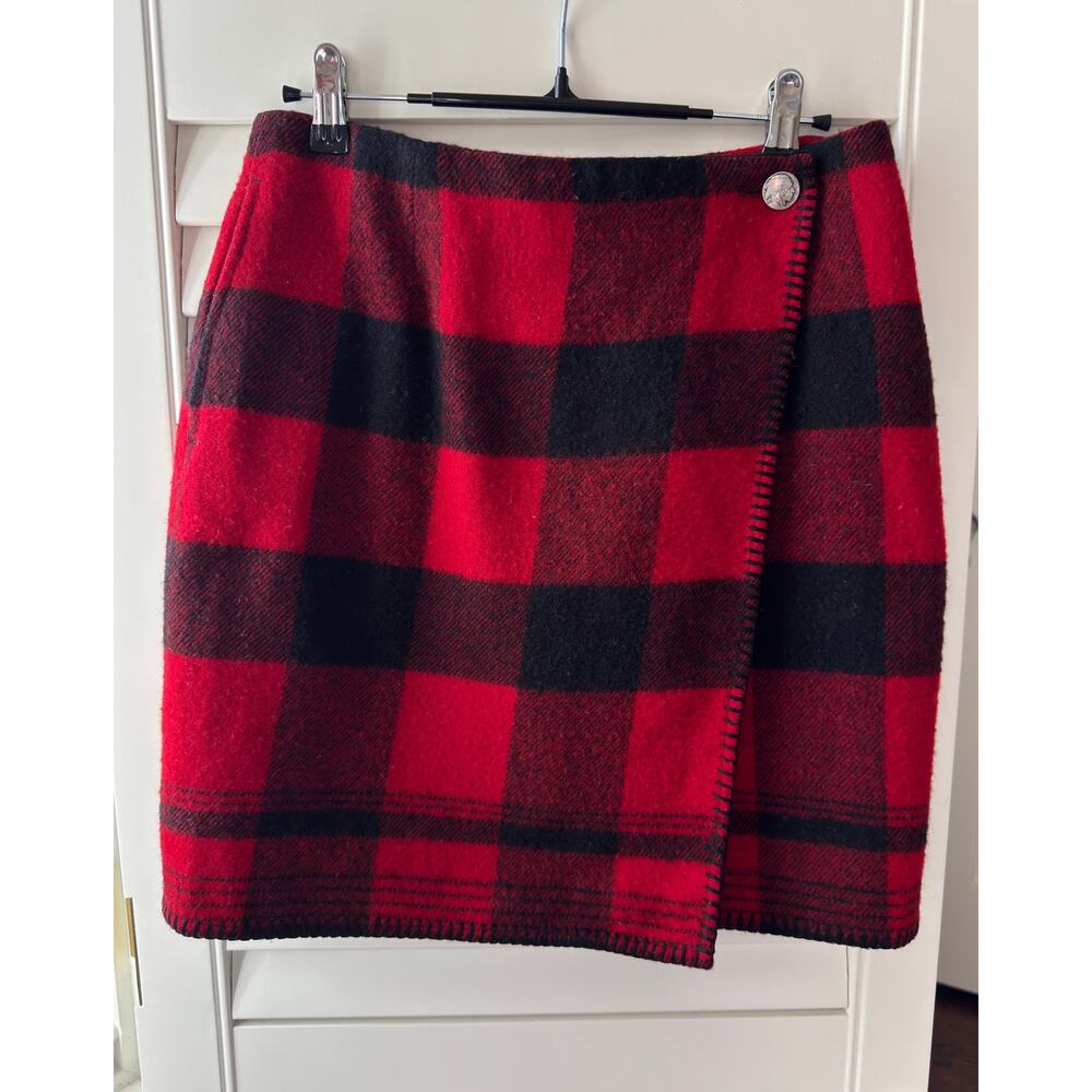 Vintage Ralph Lauren Country Buffalo Check Plaid Mini Skirt